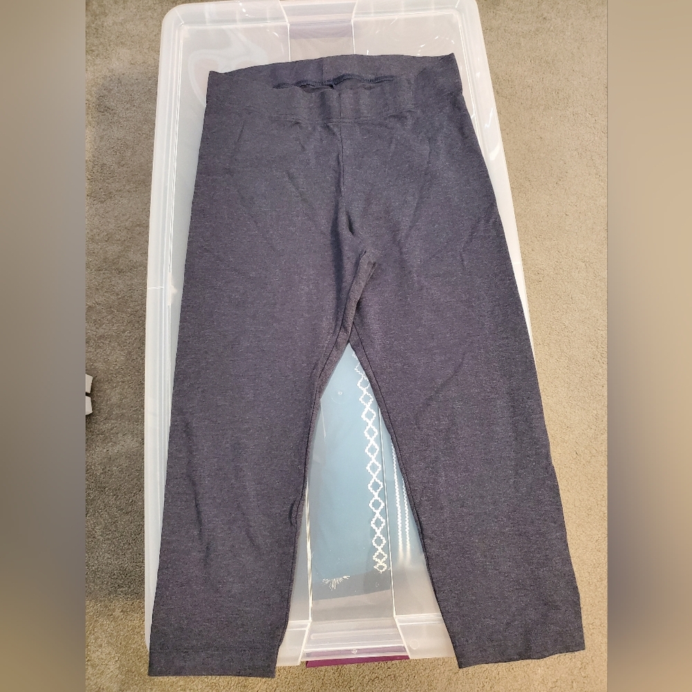 Cropped high-waisted leggings - navy blue (Old Navy)